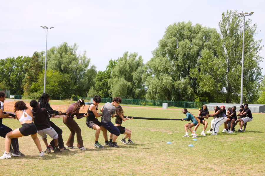 Tug of war at the first-ever CCC sports day