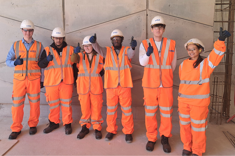 CCC students at Laing O'Rourke site visit