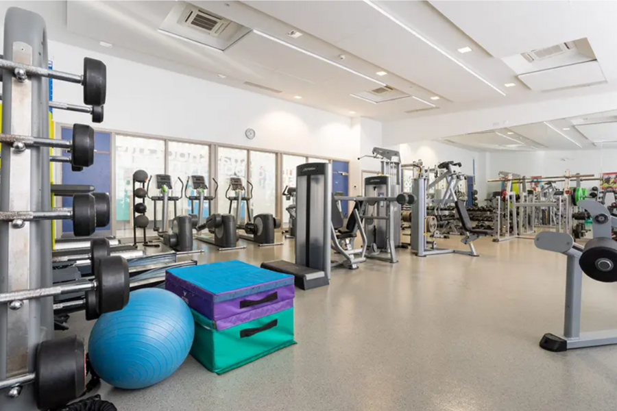 The exercise room facilities at CCC's Enfield campus