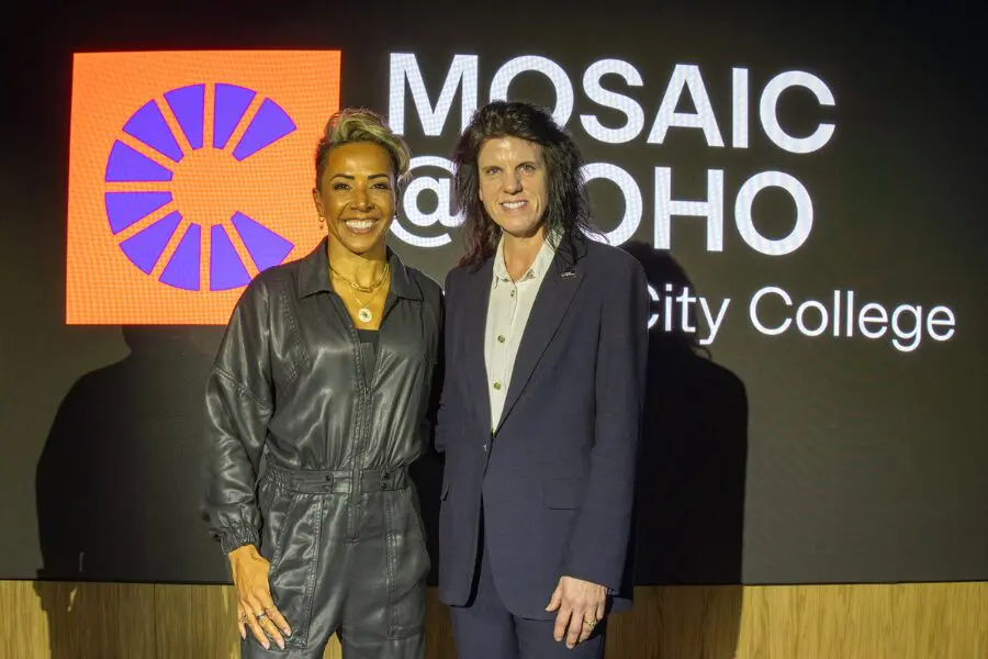 Dame Kelly Holmes and CCC CEO Angela Joyce