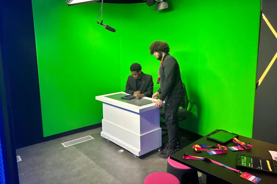 Learning about broadcasting at Sky Studios