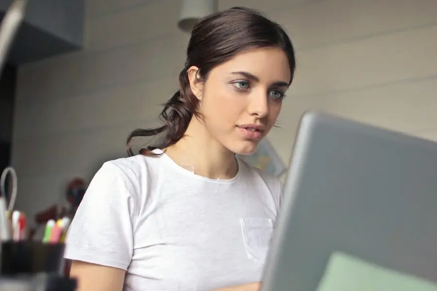 Young woman on laptop