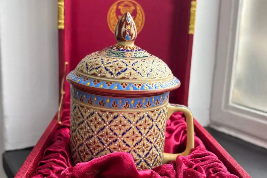 A decorative tankard presented to CCC