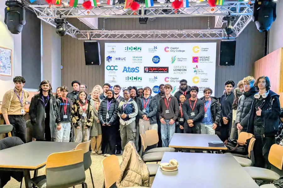 The student college teams at the Greater London Inter College Skills Competition