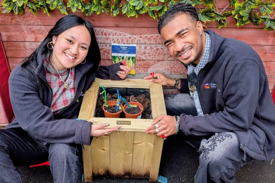 A planter donated to CCC's nurseries
