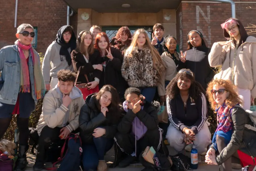 CCC students at their host school in Budapest