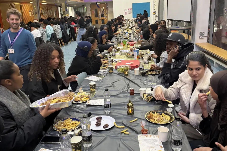 CCC Students Dining at Iftar Event