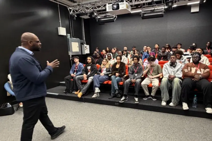 Mark-Martin-MBE-CEO-and-Founder-of-BlackTechUK-talking-to-CCC-students.