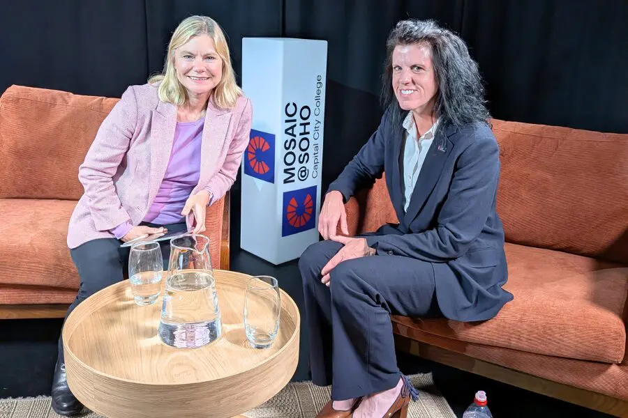The Rt. Hon. Justine Greening and CCC CEO Angela Joyce